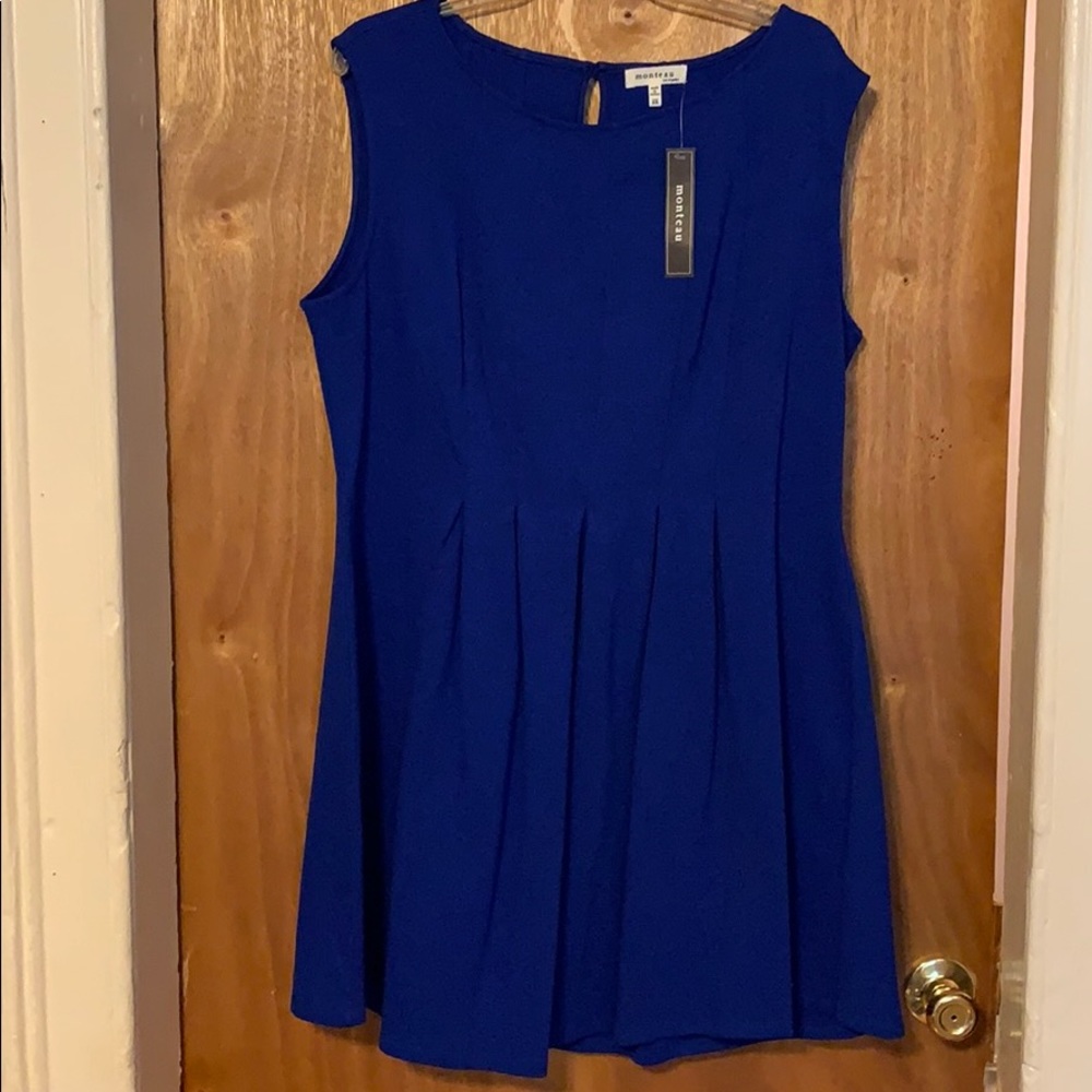 Plus size Royal Blue Dress by Monteau